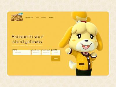 Animal Crossing Landing page 2 animal crossing booking system landingpage ui ux web web design