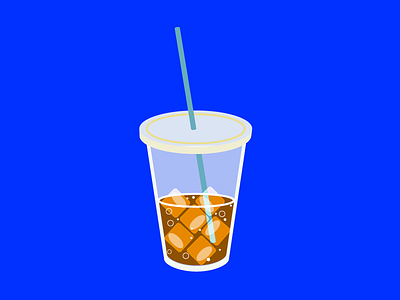 Iced Coffee barberettes coldbrew flat ice icedcoffee illust newyork