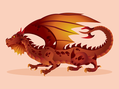 Dragon illustration design dragon drawing illistration vector