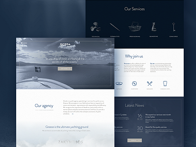 Oceda corporate website corporate luxury photography ui ux webgl website yacht