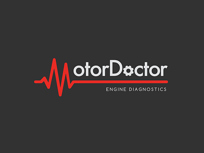 Logo MotorDoctor brand car diagnostics doctor engine logo motor sound