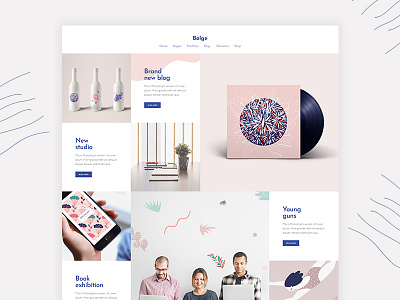 Bolge - Creative portfolio for designers and artists agency blog colorful creative design illustration personal portfolio portfolio studio template theme vectors wordpres