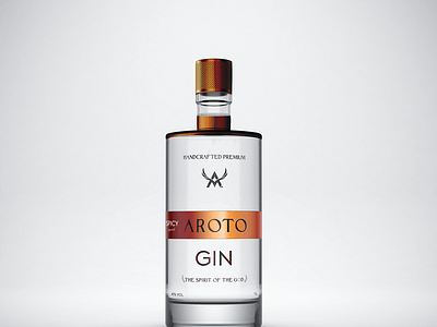 Gin - Handcrafted Premium with native botanicals brand branding design label design label mockup label packaging typography vector