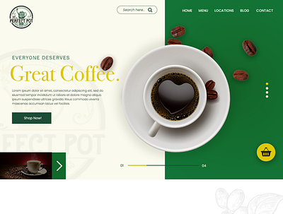 Coffe Website landing page coffee house coffee website coffeeshop hotel website kenya ui designer restaurant