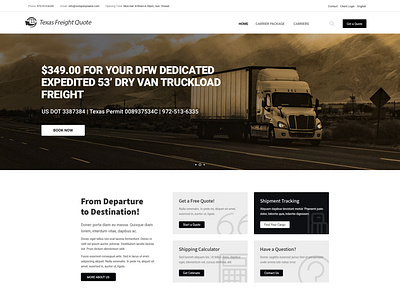 Freight Website Landing Page design kenya ui designer landing page design nairobi