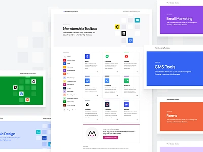 Membership Toolbox in Live! 🎉 apps category clean detail header landing mosaic web web design website