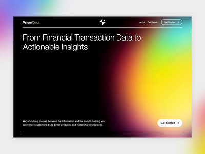 Prism Data by Petal is Live! 🎉 about clean dark finance fintech gradient gradients landing petal prism product web web design webflow website
