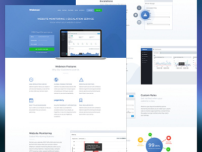 Webmon Landing Page WIP apps dark dashboard graph landing performance profile stats summary table ui web