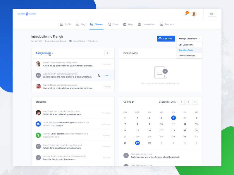 Dashboard - Overview ui calendar overview application menu event dropdown profile empty dashboard ui kit