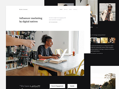 Filli Studios - Homepage agency black clean dark landing marketing minimal portfolio typography website