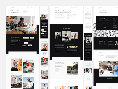 Filli Studios - Full Website agency black clean dark landing marketing minimal portfolio typography website