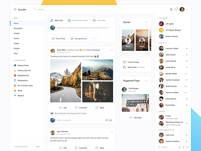 Socialio Homepage Dashboard Ui Kit 3 0 By Jan Losert On Dribbble