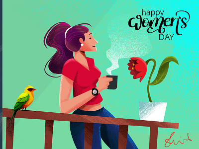 womens day art expololarion branding concept creative female character illustration minimal ux vector web womens day