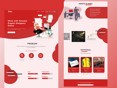 Sribu Landing Page branding design ui ui ux web design