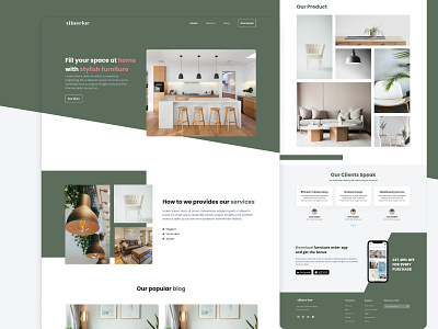 Furniture Landing Page design ex ui ui ux web design