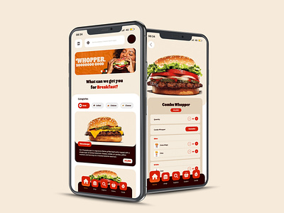 Burger King User Interface Design ui