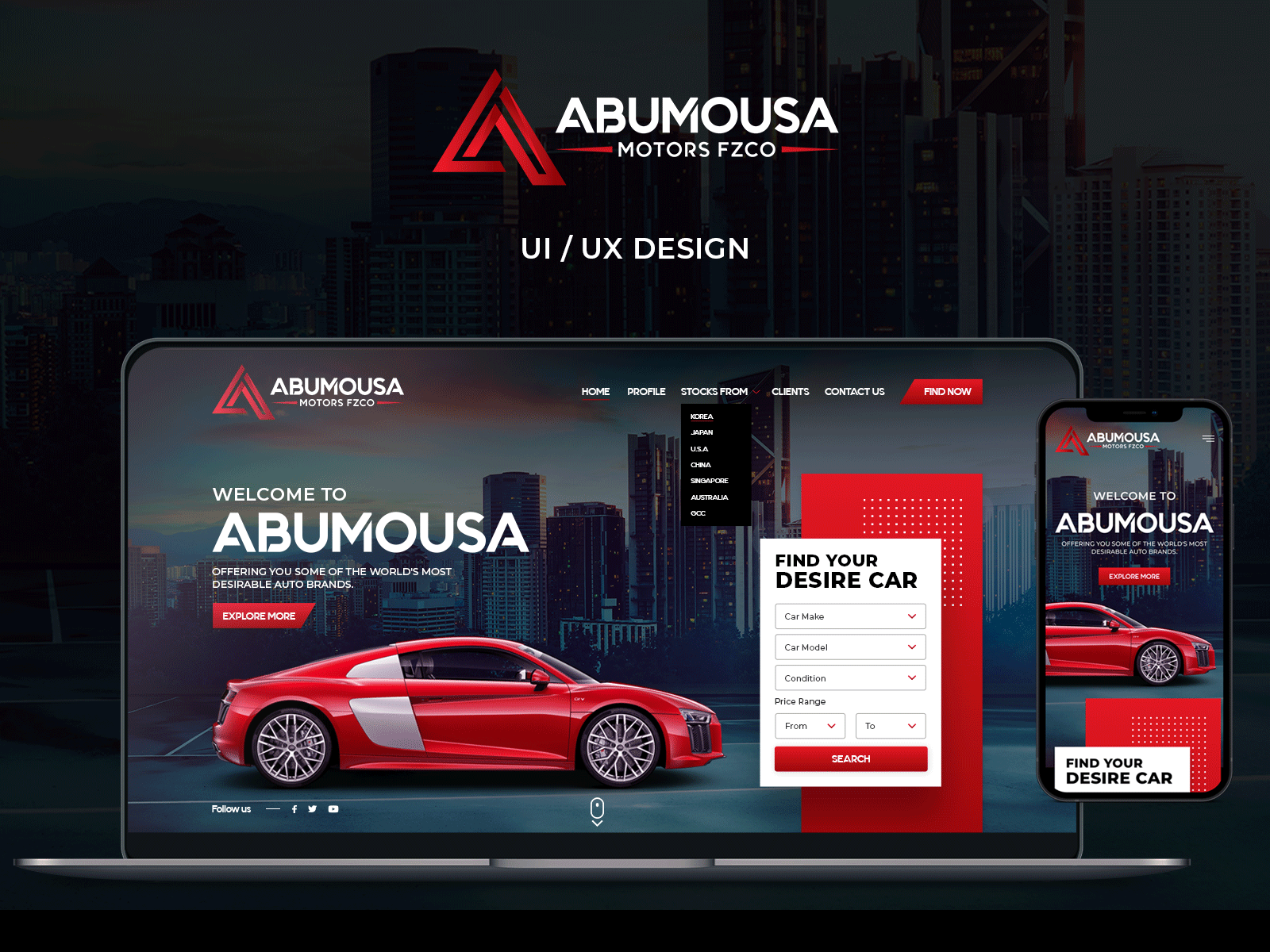 AbuMousa Website Design car car booking website car website design web website design