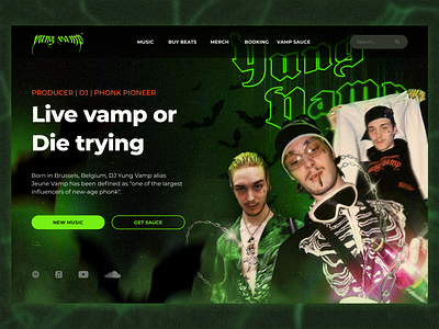 LANDING PAGE for DJ YUNG VAMP