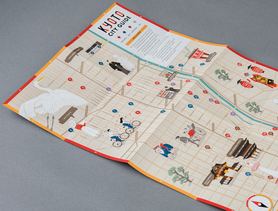 Kyoto Guide Map by Curated Kyoto x Miz illustrator kyoto map