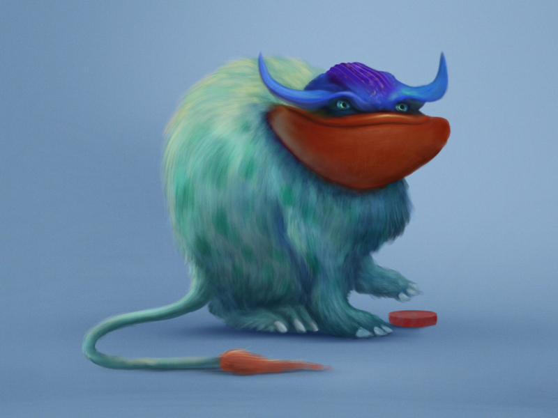 Push the button. Your future starts today painting monsters creatures character design illustration digital art procreate