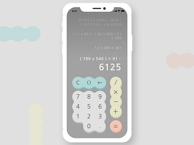 004 Calculator Mock Up dailyui