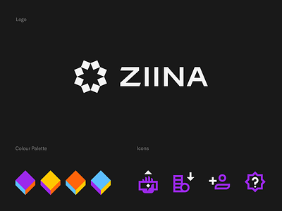 Ziina - Branding app brand branding character design colors design icon identity illustration logo logotype mark payment app typography