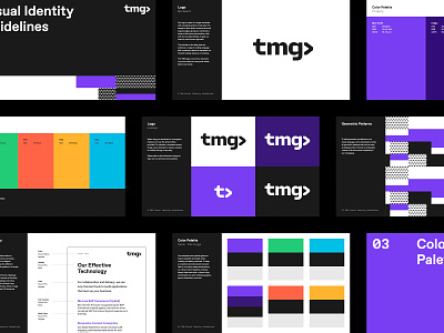 TMG - Guidelines brand glitch guidelines logo pattern purple