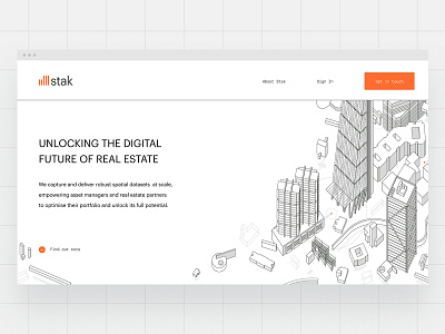 Stak Landing Page Illustration buildings illustration isometric