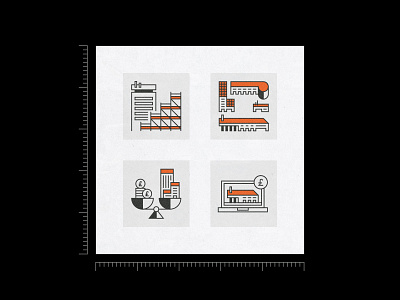 Buildings S004 buildings icons illustration isometric vector