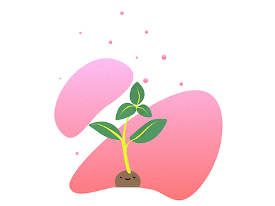 Let me seed this straight affinity designer cute design first design gradient kawaii plants vector art