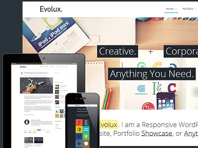Evolux - Aesthetically Fresh Wordpress Theme themeforest ui ux web design wordpress wordpress theme