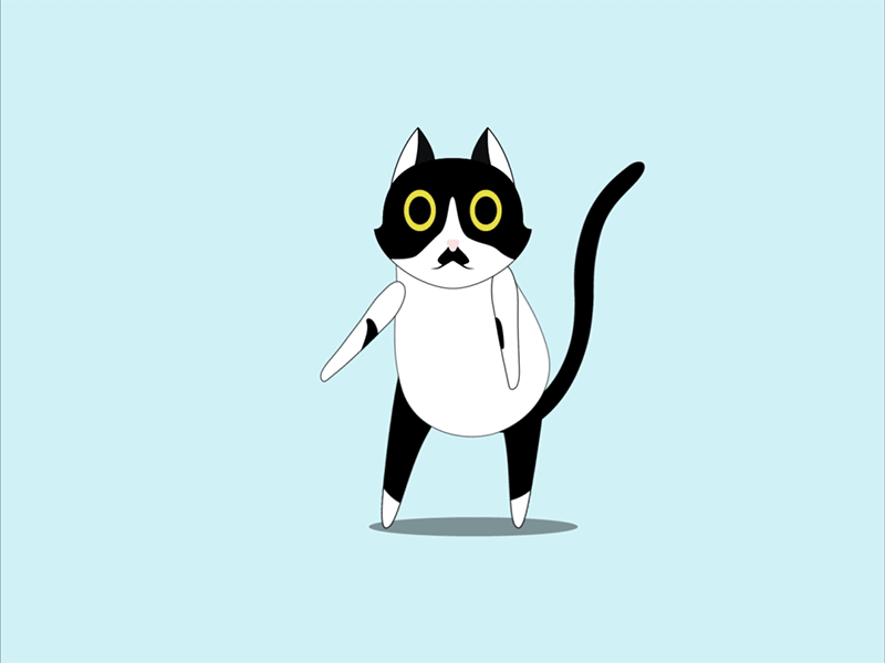 Floss Dancing Cat 2d animation category page dance flat floss illuatration vector animation