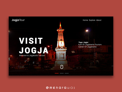 JogjaTour Web Design app design indonesia jogja minimal modern tourism ui ux web website