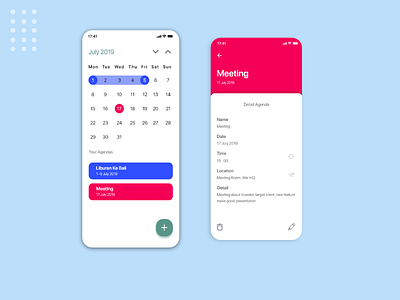 Project Calendar app calendar calendar ui card design indonesia minimal modern phone ui ux