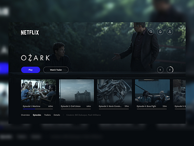 Netflix UI | Landing Screen clean concept desktop interface minimal netflix purple ui ux web webdesign website