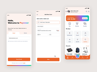 Payoneer App UI animation app app design app uiux branding design facebook graphic design icon illustration logo minimal typography ui uidesign uiuxdesign ux vector web