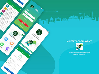 Ministry of Interior Security App UI Design app branding design logo ui ux vector web