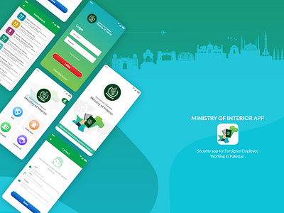 Ministry of Interior Security App UI Design