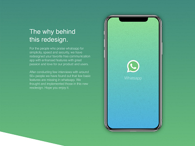 Whatsapp behind redesign