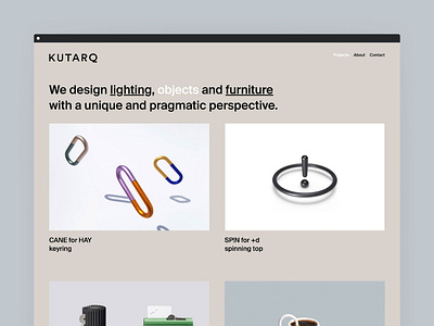 KUTARQ Web Design - Desktop branding clean color design desktop flat identity lettering logo minimal typography ui web website
