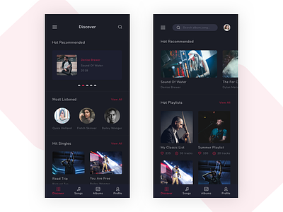 Music App Discover app creative mobile mobile app ui ux
