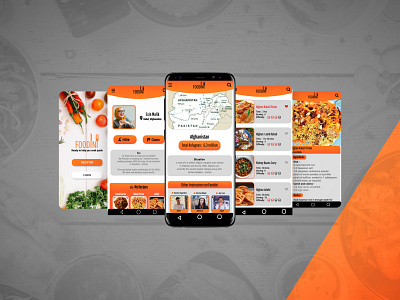 Foodini - Quick meals app branding design food minimal recipes ui web