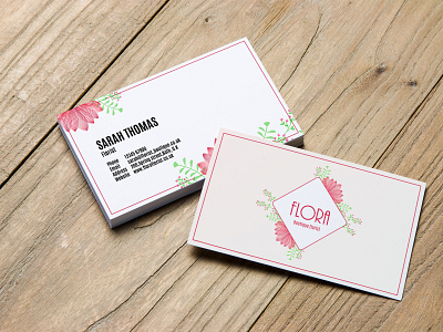 Flora - Business Card brand identity branding buisness card design identity illustration logodesign minimal