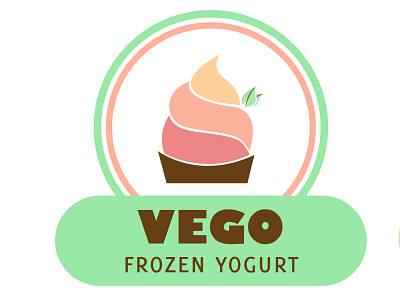 Logo and Website for vegan frozen yogurt - VEGO brand identity branddesign branding design flat illustration logo vector
