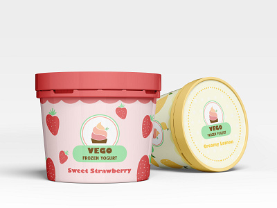 VEGO - Frozen Yogurt - product packaging mockup packaging design product design yogurt
