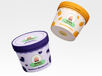 VEGO - Frozen Yogurt - product packaging design branding design mockup packaging design product design yogurt