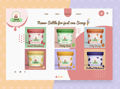VEGO - Vegan frozen yogurt - Website design frozen yogurt icecream website website design