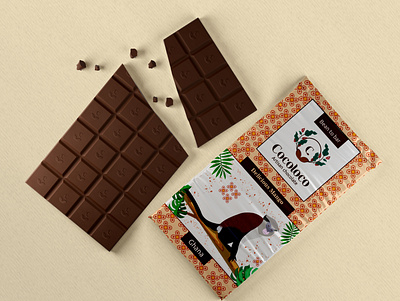 Cocoloco - Artisan chocolate - Delicious mango brand identity branddesign branding design flat illustration packaging design product design