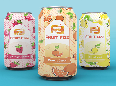Fruit Fizz brand identity branddesign branding illustration packaging design product design