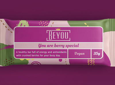 Beyou - Health bar Berry backside brand identity branddesign branding design illustration logo packaging design product design